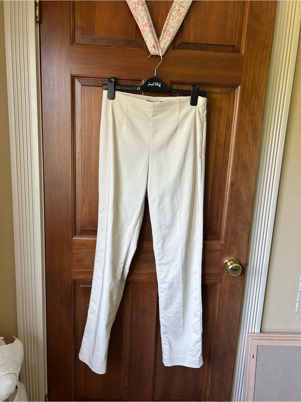 Chaps Cream Straight-Leg Trousers